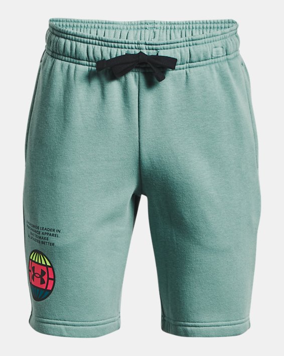 Boys' UA Rival Fleece ANAML Shorts, Green, pdpMainDesktop image number 0